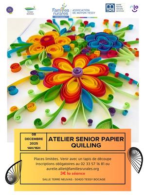 Atelier papier senior : quilling