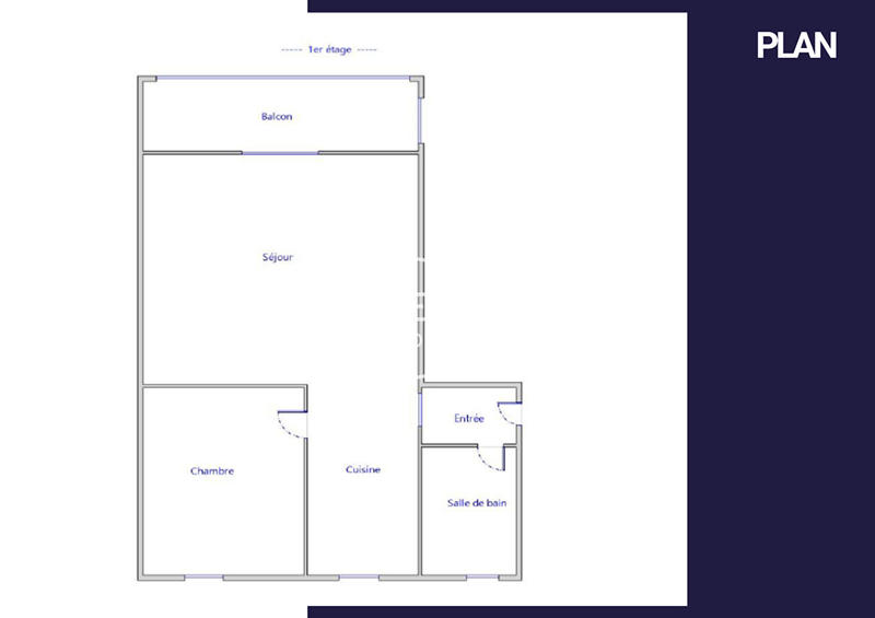 Appartement - 50 m² - 2 pièces