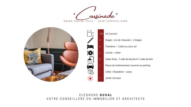 Maison de ville - 153 m² - 6 pièces