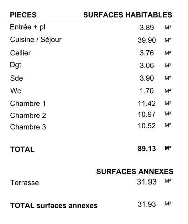 Appartement - 90 m² - 4 pièces