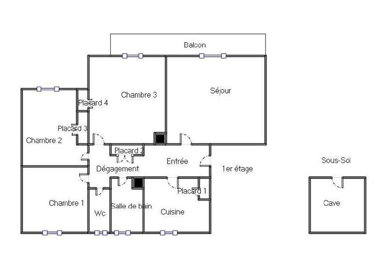 Appartement - 74 m² - 4 pièces