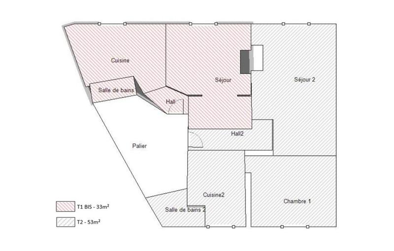 Appartement - 53 m² - 2 pièces