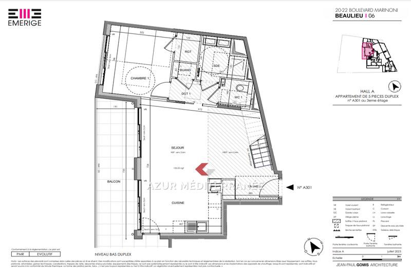 Duplex - 110 m² - 5 pièces