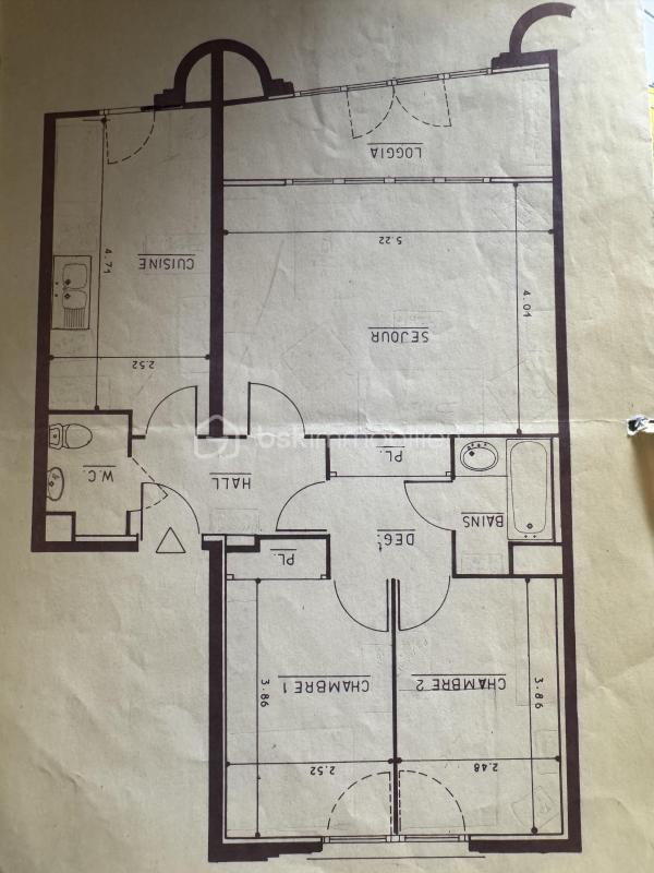 Appartement - 66 m² - 3 pièces
