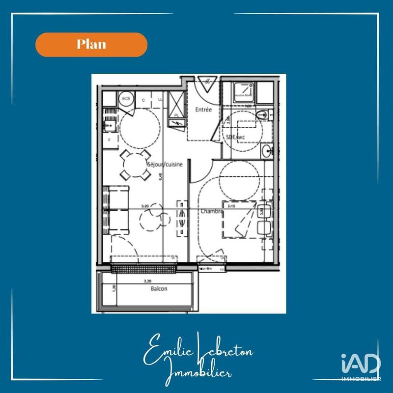 Appartement - 40 m² - 2 pièces