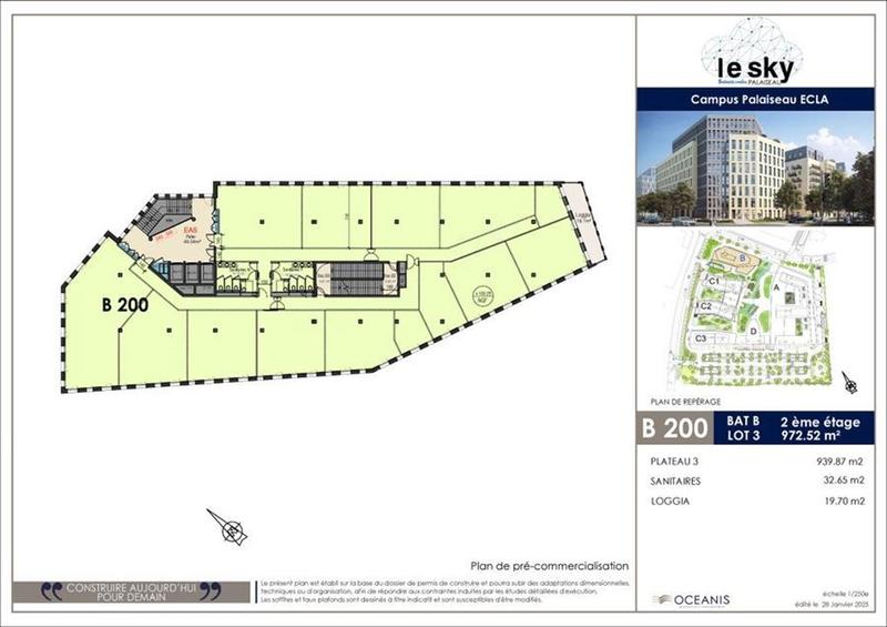 Bureau - 970 m² - 15 pièces