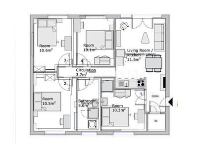 Appartement - 78 m²