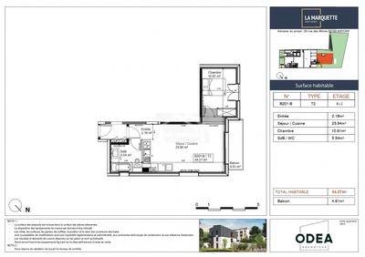 Appartement - 44 m² - 2 pièces
