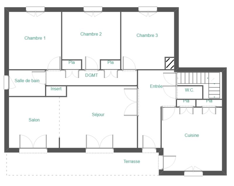 Maison - 105 m² - 4 pièces