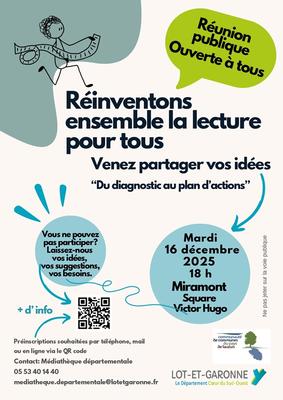 Réunion publique - Réinventons ensemble la lecture pour tous