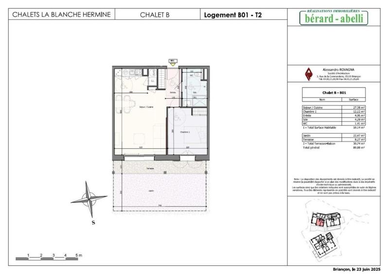 Appartement - 50 m² - 2 pièces