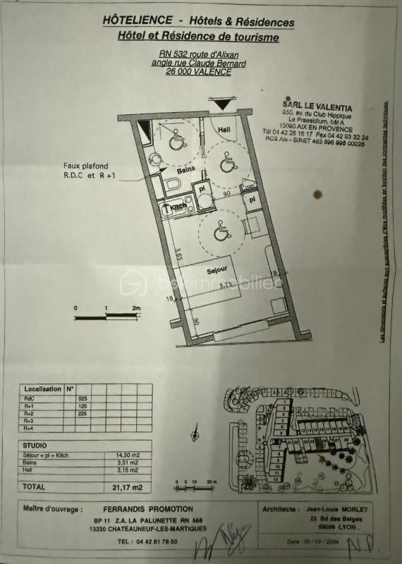 Studio - 21 m² - 1 pièce