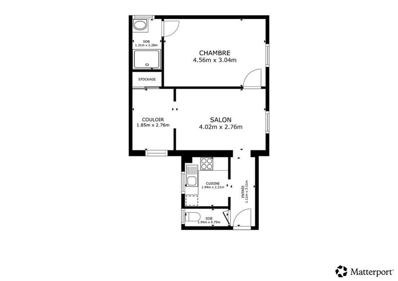 Appartement - 42 m² - 2 pièces
