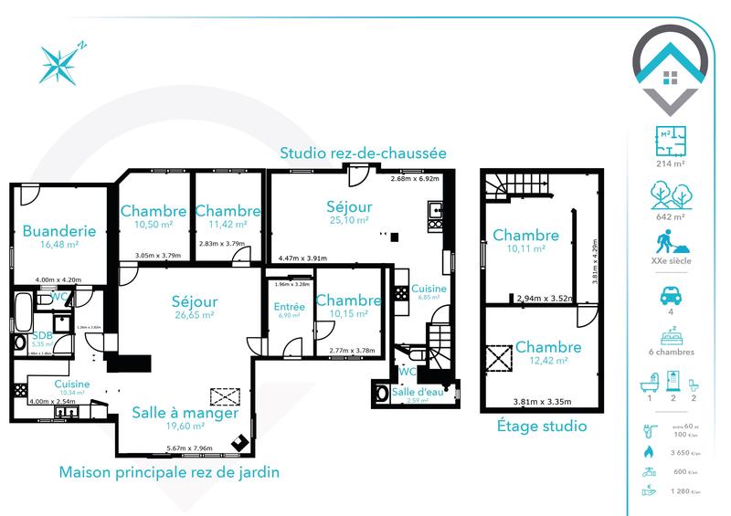 Maison - 214 m² - 7 pièces