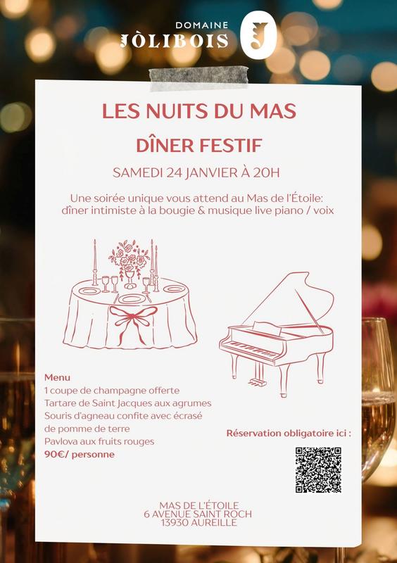 Dîner festif au Mas de l'Étoile