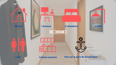 Appartement - 140 m² - 5 pièces