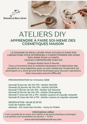 Ateliers Diy : apprendre à fabriquer ses cosmétiques maison