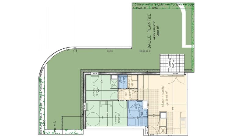 Appartement - 63 m² - 3 pièces