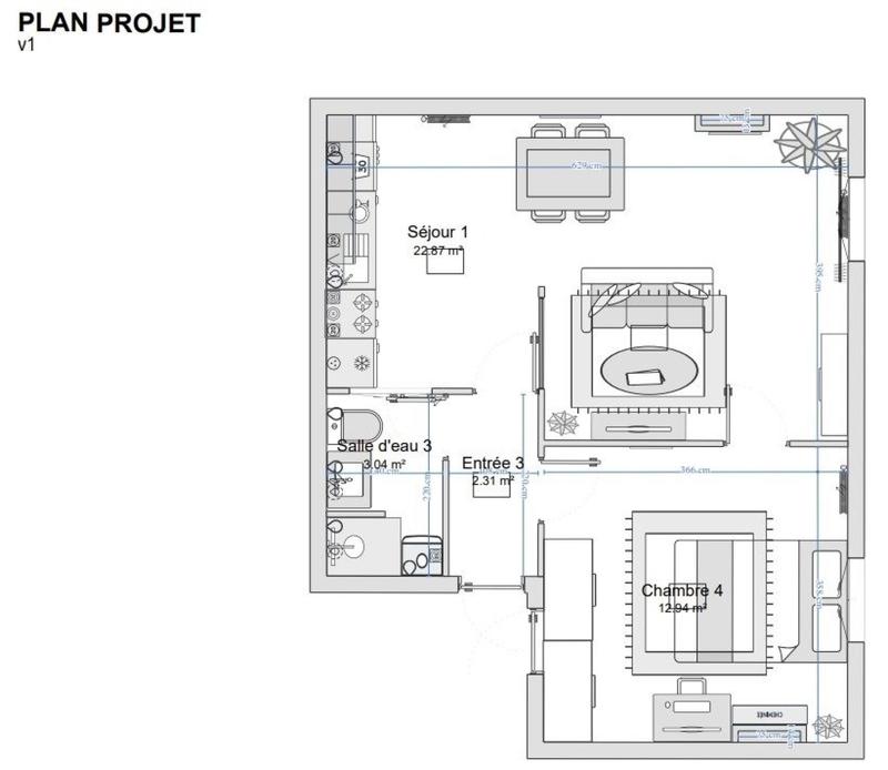 Appartement - 41 m² - 2 pièces