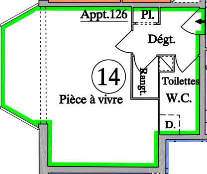 Appartement - 34 m² - 1 pièce