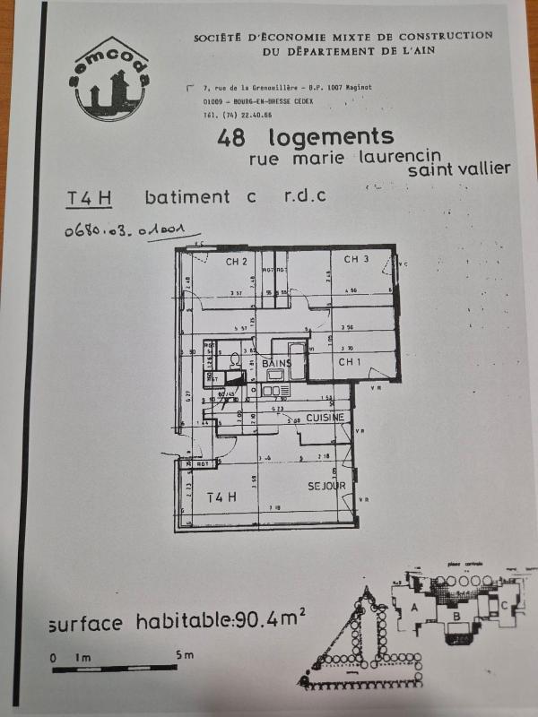 Appartement - 90 m² - 4 pièces