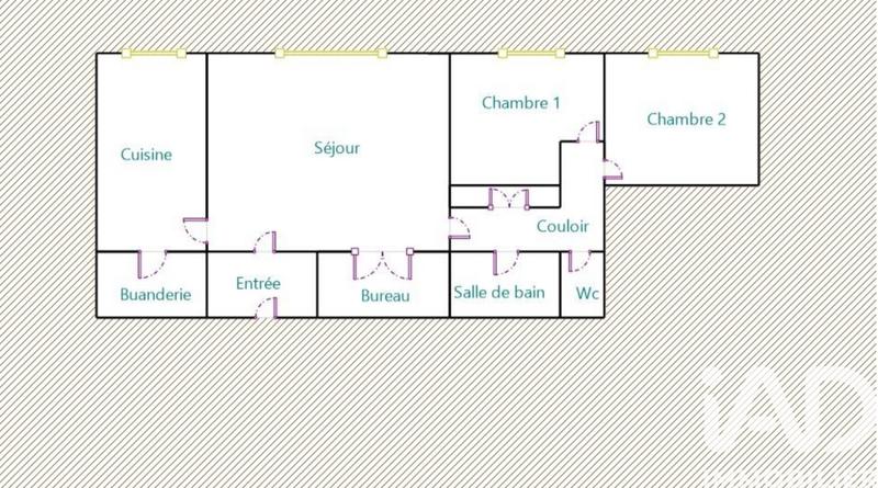 Appartement - 68 m² - 3 pièces