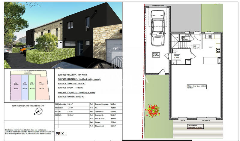 Villa - 130 m² - 5 pièces