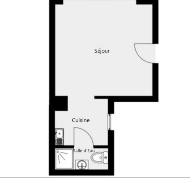 Studio - 21 m² - 1 pièce