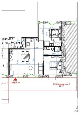 Appartement - 55 m² - 3 pièces