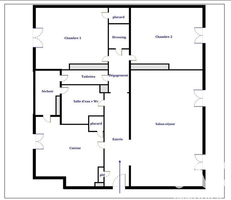 Appartement - 87 m² - 3 pièces