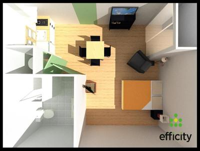 Appartement - 21 m² - 1 pièce