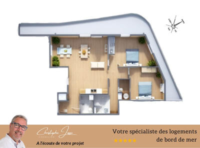 Appartement - 74 m² - 3 pièces