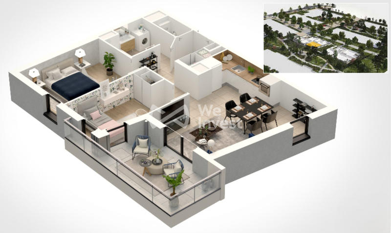 Appartement - 60 m² - 3 pièces