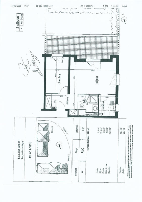 Appartement - 45 m² - 2 pièces