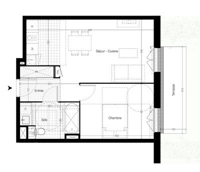Appartement - 45 m² - 2 pièces