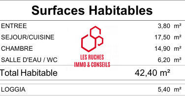 Appartement - 42 m² - 2 pièces