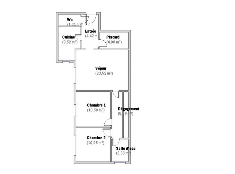Appartement - 73 m² - 3 pièces