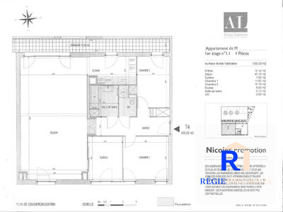Appartement - 102 m² - 5 pièces
