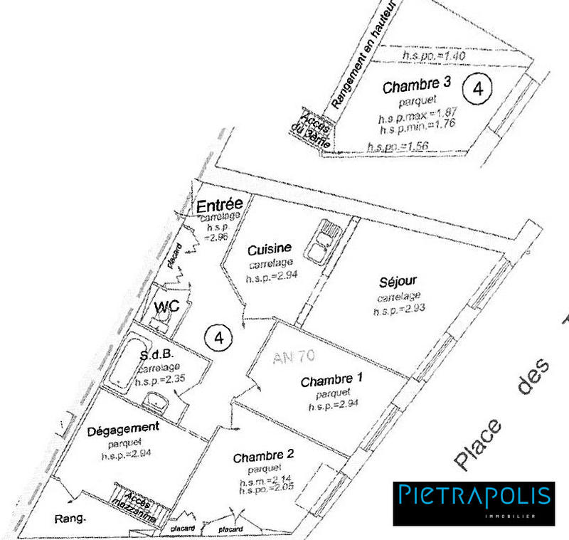 Appartement - 85 m² - 4 pièces