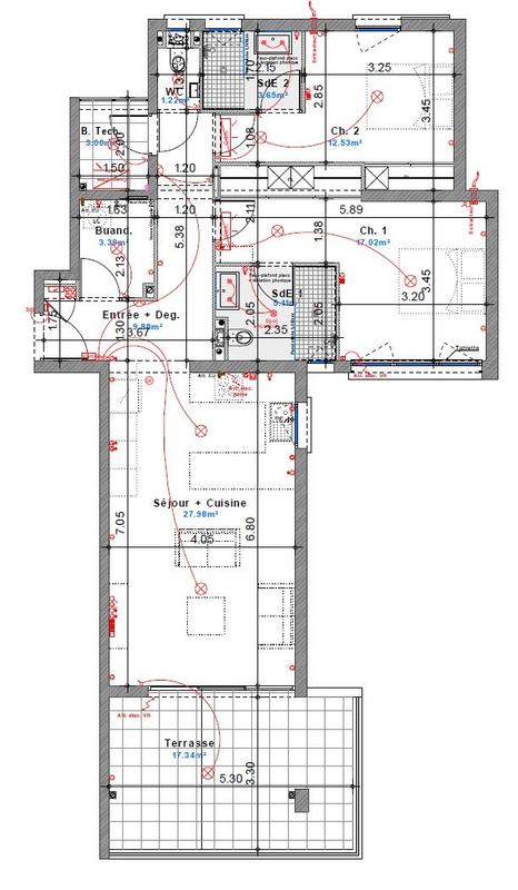 Appartement - 84 m² - 3 pièces