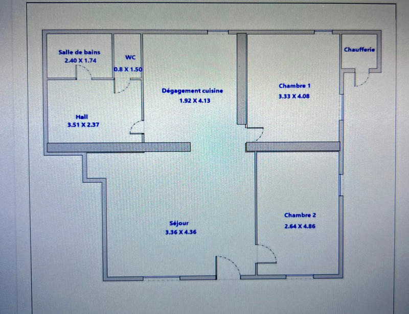 Appartement - 63 m² - 3 pièces
