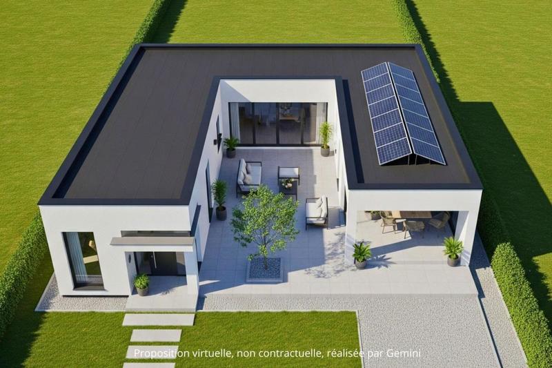 Terrain constructible - 1 100 m²