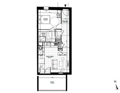 Appartement - 50 m² - 2 pièces