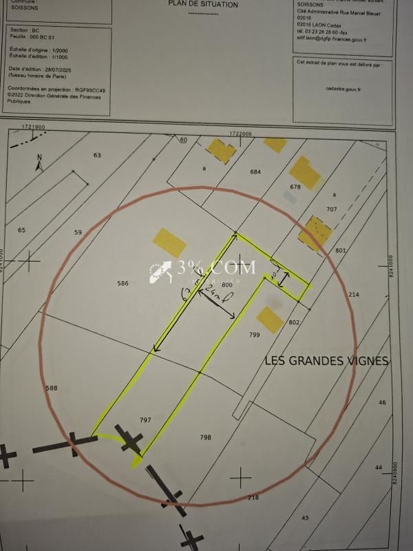 Terrain constructible - 2 988 m²