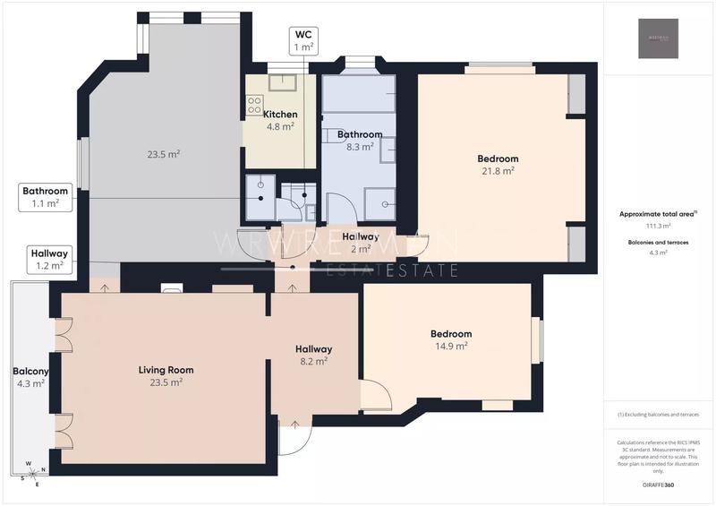 Appartement - 111 m² - 3 pièces