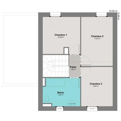 Maison - 83 m² - 5 pièces