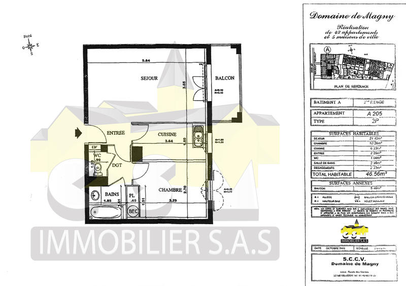 Appartement - 47 m² - 2 pièces
