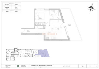 Appartement - 36 m² - 2 pièces