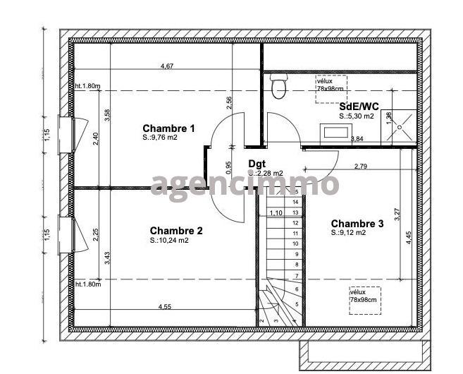 Maison - 78 m² - 5 pièces