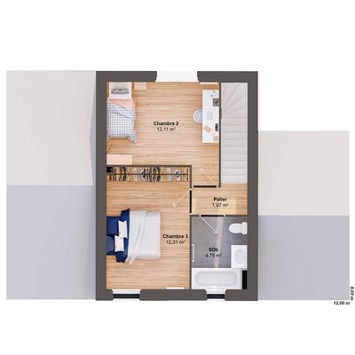 Maison - 85 m² - 5 pièces